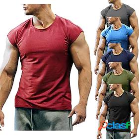 Men's Workout Tops Running Shirt Short Sleeve Casual
