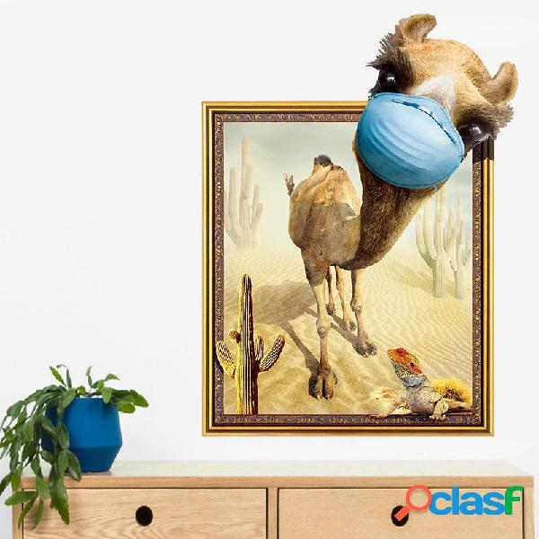 Miico Creativo 3D Desert Camel Frame PVC rimovibile Home