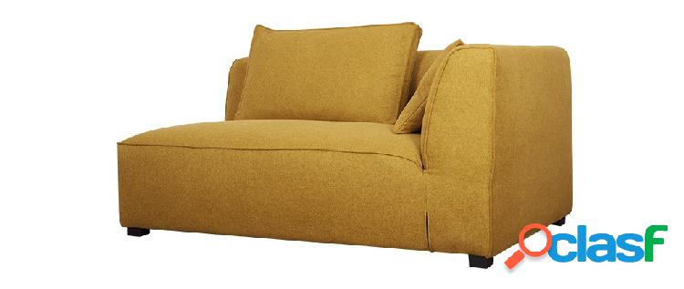 Modulo angolare destro per divano in tessuto giallo cumino