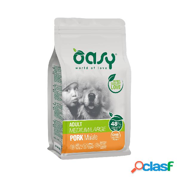 Oasy Dog Adult Medium Large One Animal Protein Maiale 12 Kg