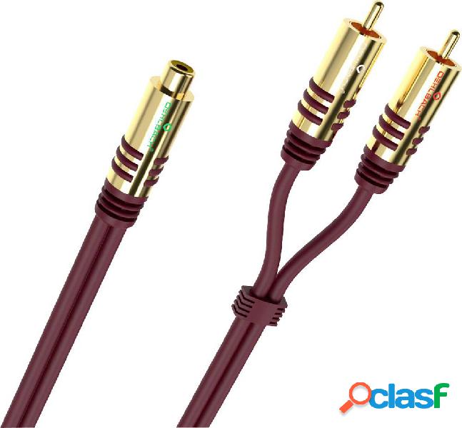 Oehlbach D1C20560 NF Y-Sub Adapter RCA Audio Adattatore [2x