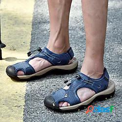 Per uomo Sandali Informale Giornaliero Footing Pelle di