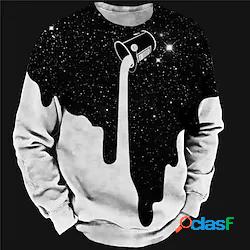 Per uomo Unisex Felpa Maglione Color Block Stampe astratte