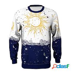 Per uomo Unisex Felpa Maglione Stampe astratte Sistema