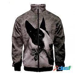 Per uomo Unisex Felpa con zip Giacca di pelle Con cagnolino