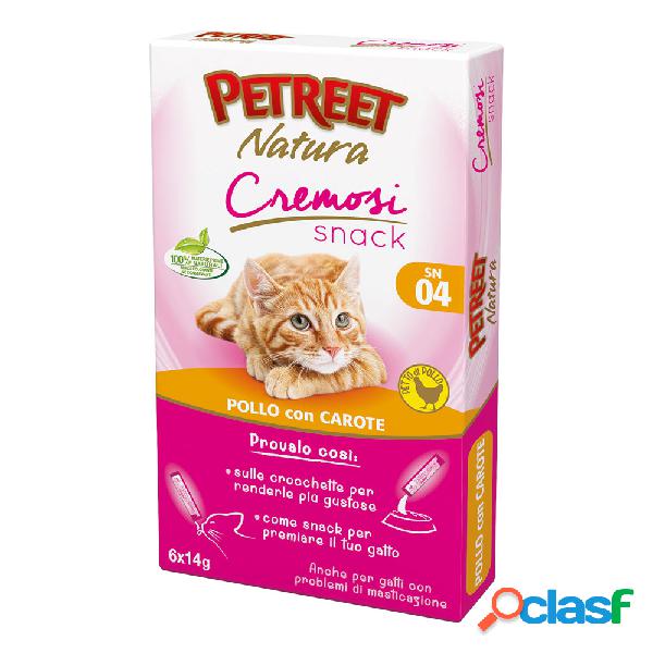Petreet Natura Cremosi snack Pollo e Carote 6x14 gr.
