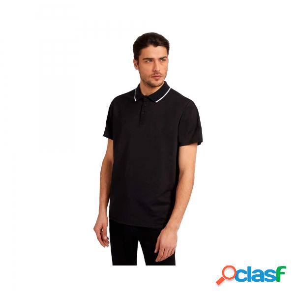 Polo Guess Paul in piquet nera Guess - Polos - Taglia: S