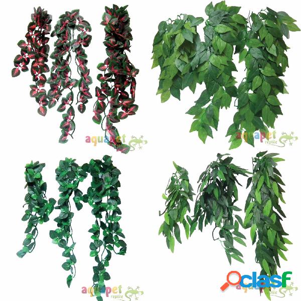 Reptile Vivarium Realistic Jungle Silk Plant Vine Decor