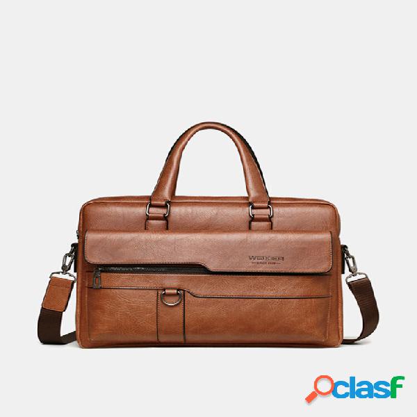 Retro Mens Borsa Valigetta Borsa da lavoro da uomo Computer