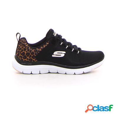 SKECHERS Flex Appeal 4.0 Wild Ballad sneaker - nero leopardo