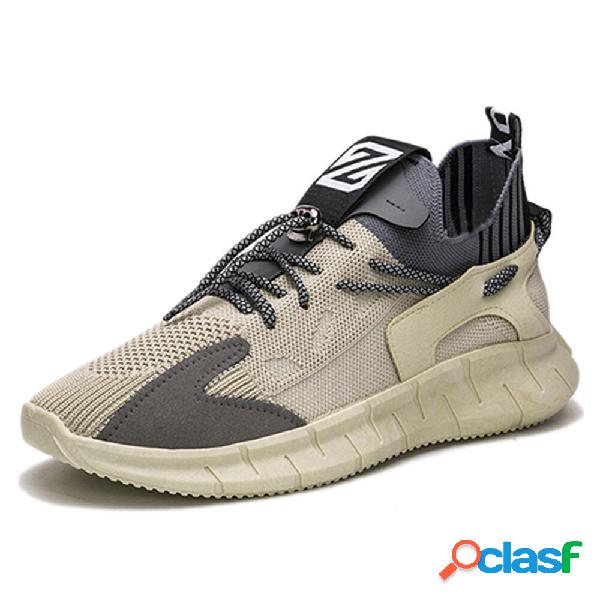 Scarpe da ginnastica sportive da uomo comode con lacci in