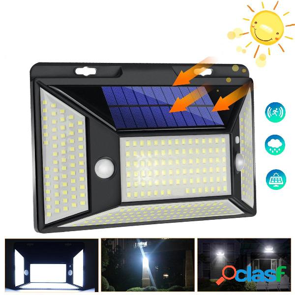 Solar Powered 316LED PIR Sensore di movimento Wall Security