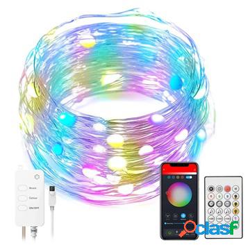 Stringa di luci LED Bluetooth YJSL-I - 10m - Colorate