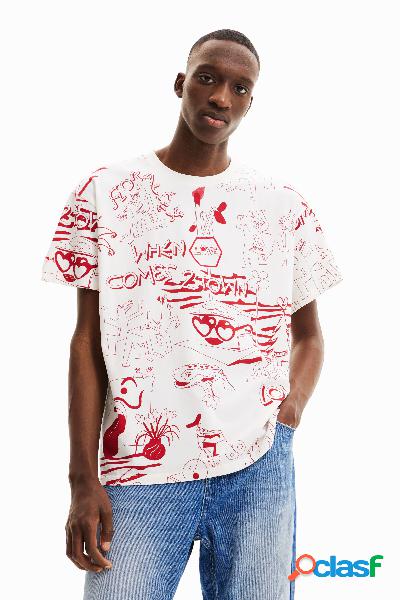 T-shirt oversize stampata