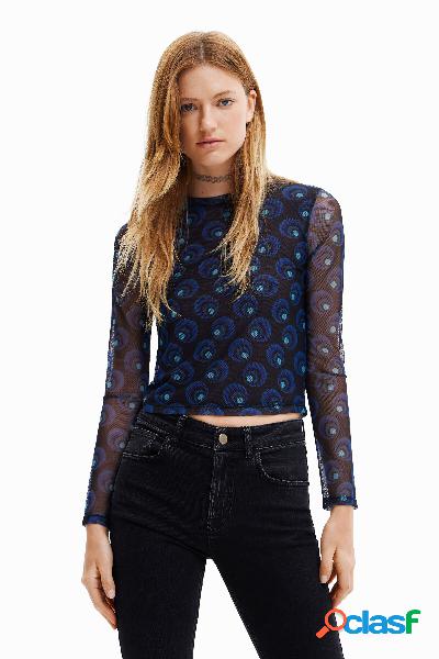 T-shirt tulle stampa cerchi retrÃ²