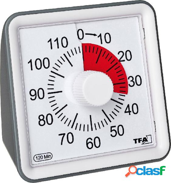 TFA Dostmann Timer VISUAL Timer Bianco analogica