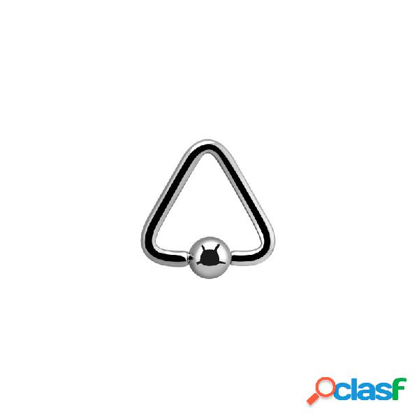 Triangle-shaped ball closure ring (surgical steel, silver,