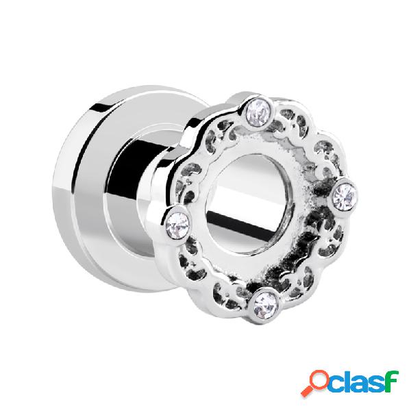 Tunnel screw-on (Acciaio chirurgico, argento) con