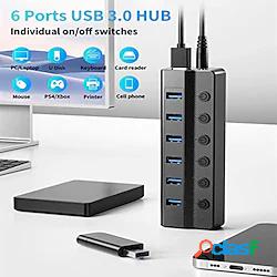 USB 3.0 Hub 6 Porti Alta velocità Hub USB con USB3.06