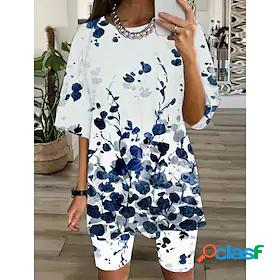 Women's 2 Pieces Loungewear Sets Comfort Sweet Flower