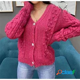 Womens Cardigan Sweater Jumper Crochet Knit Hollow Out Open