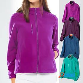 Womens Fleece Hiking Windbreaker Hiking Fleece Jacket Winter