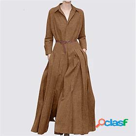 Womens Maxi long Dress A Line Dress Black Gray Camel Long