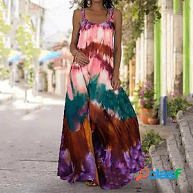 Women's Maxi long Dress A Line Dress Green Blue Pink Red