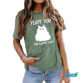 Womens T shirt Tee Basic Print Basic Flower / Floral T-shirt