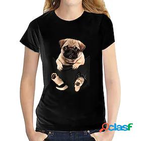 Womens T shirt Tee Dog Graphic Patterned 3D Daily 3D Printed