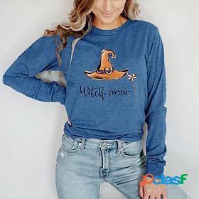 Womens T shirt Tee Graphic Letter Halloween Casual Daily