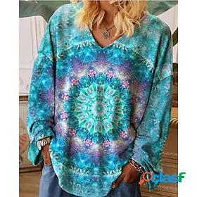 Womens T shirt Tee Graphic Patterned Tie Dye Casual Daily