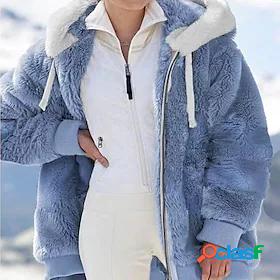 Womens Teddy Coat Fall Winter Valentines Day Casual / Daily