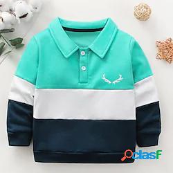 bambini ragazzi camicia manica lunga striscia verde bambini