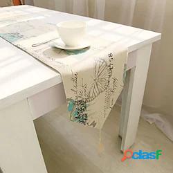 bandiera da tavolo fresca con design a farfalla in cotone