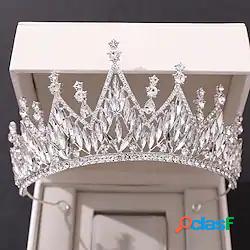 barocco fatto a mano colorato cristallo strass corona