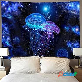 cosmic galaxy under sea ocean jellyfish wall tapestry hippie