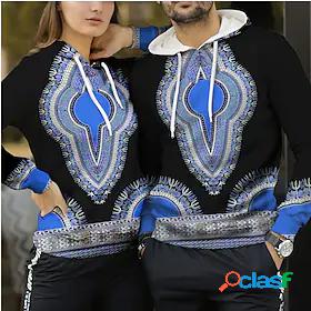 mens fashion african print dashiki long sleeve hoodies