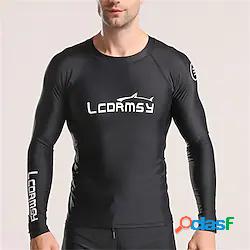 uomo rash guard protezione solare uv upf50 traspirante