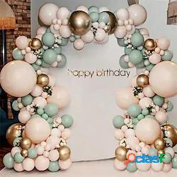 117pcs set di palloncini in lattice tema macaron decorazioni