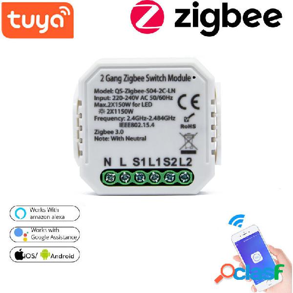 220-240 V Tuya Smart Life ZB Interruttore a due vie Modulo