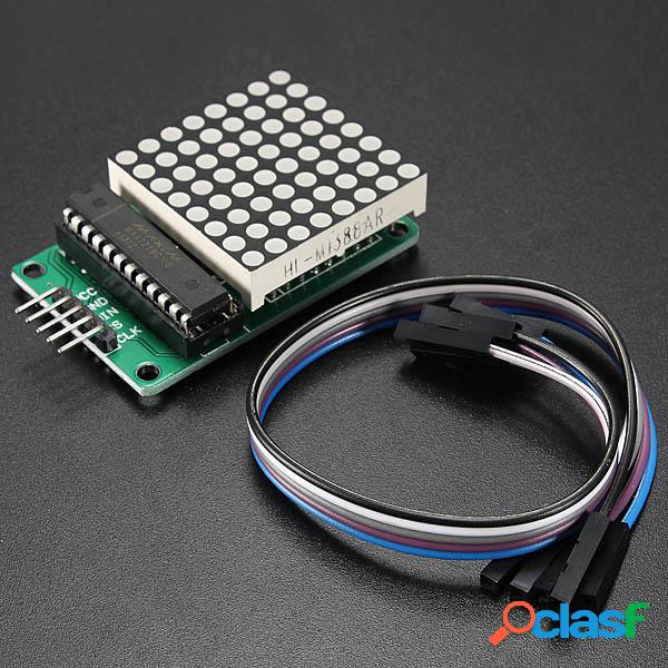 2Pcs MAX7219 MCU Dot Matrix LED Display Kit modulo di
