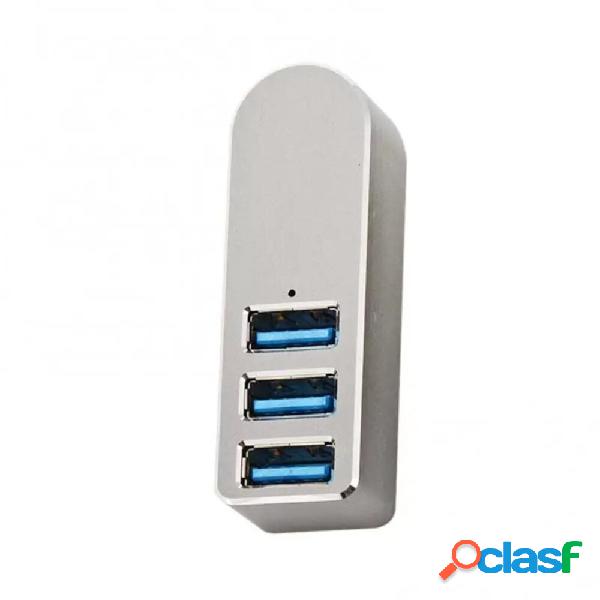 3 IN 1 USB 3.0 Hub Splitter Lega di alluminio Docking