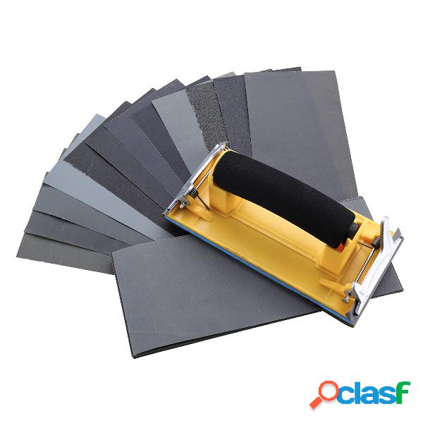 36PCS Carta vetrata con blocco abrasivo a mano Carta vetrata