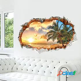 3D / Floral Plants Wall Stickers Bedroom / Kids Room