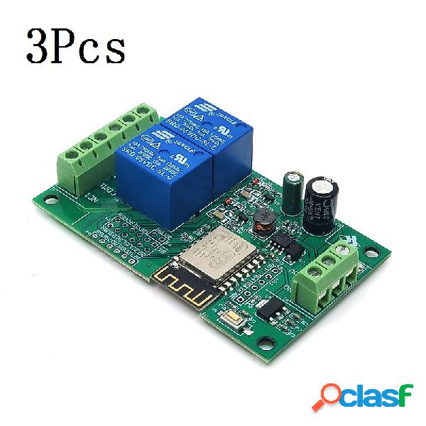 3Pcs 5V / 8-80V Alimentazione ESP8266 Modulo doppio relè