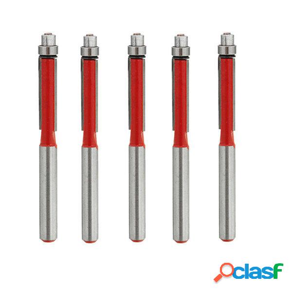 5pcs 1/4 Pollici Fresa per legno con taglio a filo bordo