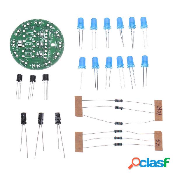 5pcs blu fai da te LED rotondo Flash componente elettronico