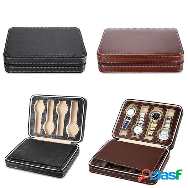 8 Grids Watch Display Storage Scatola Case Travel Watch con