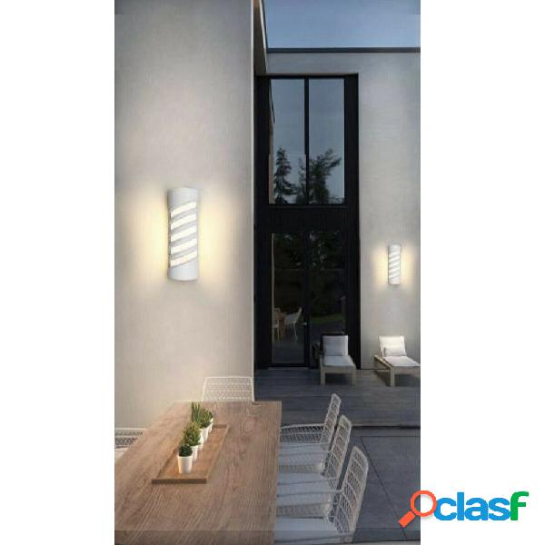 APPLIQUE LED A PARETE BIANCO 12 W PER ESTERNO LUCE 3000K